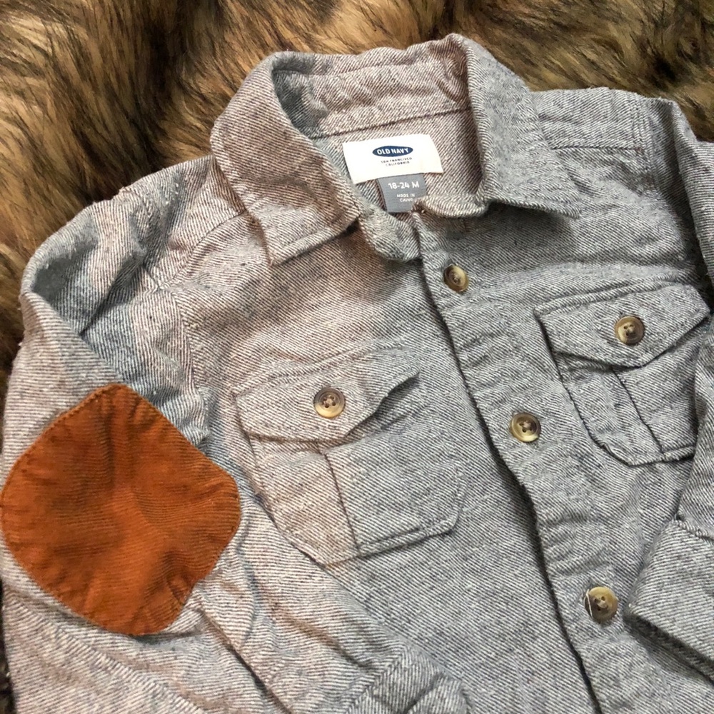 ☀️ Elbow Patch Button Down | Size 18-24 Months